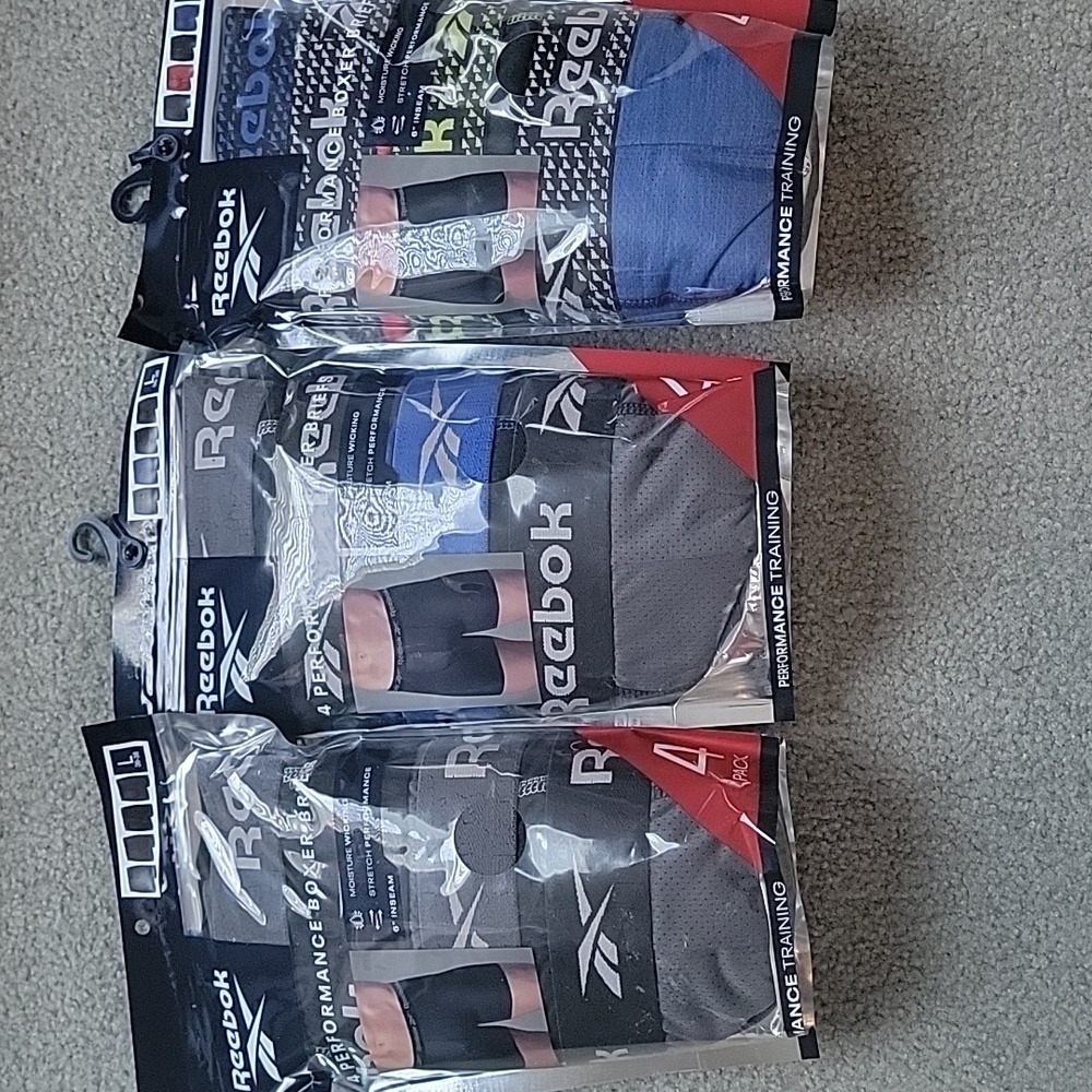 Reebok Performance Boxer Briefs 4pk